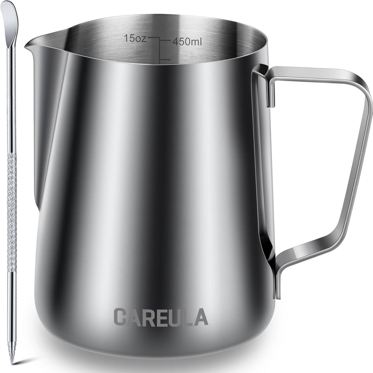 Jarra de espuma de leche de acero inoxidable 15 oz para cafetera expreso