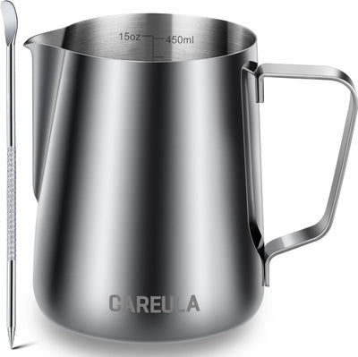 Jarra de espuma de leche de acero inoxidable 15 oz para cafetera expreso