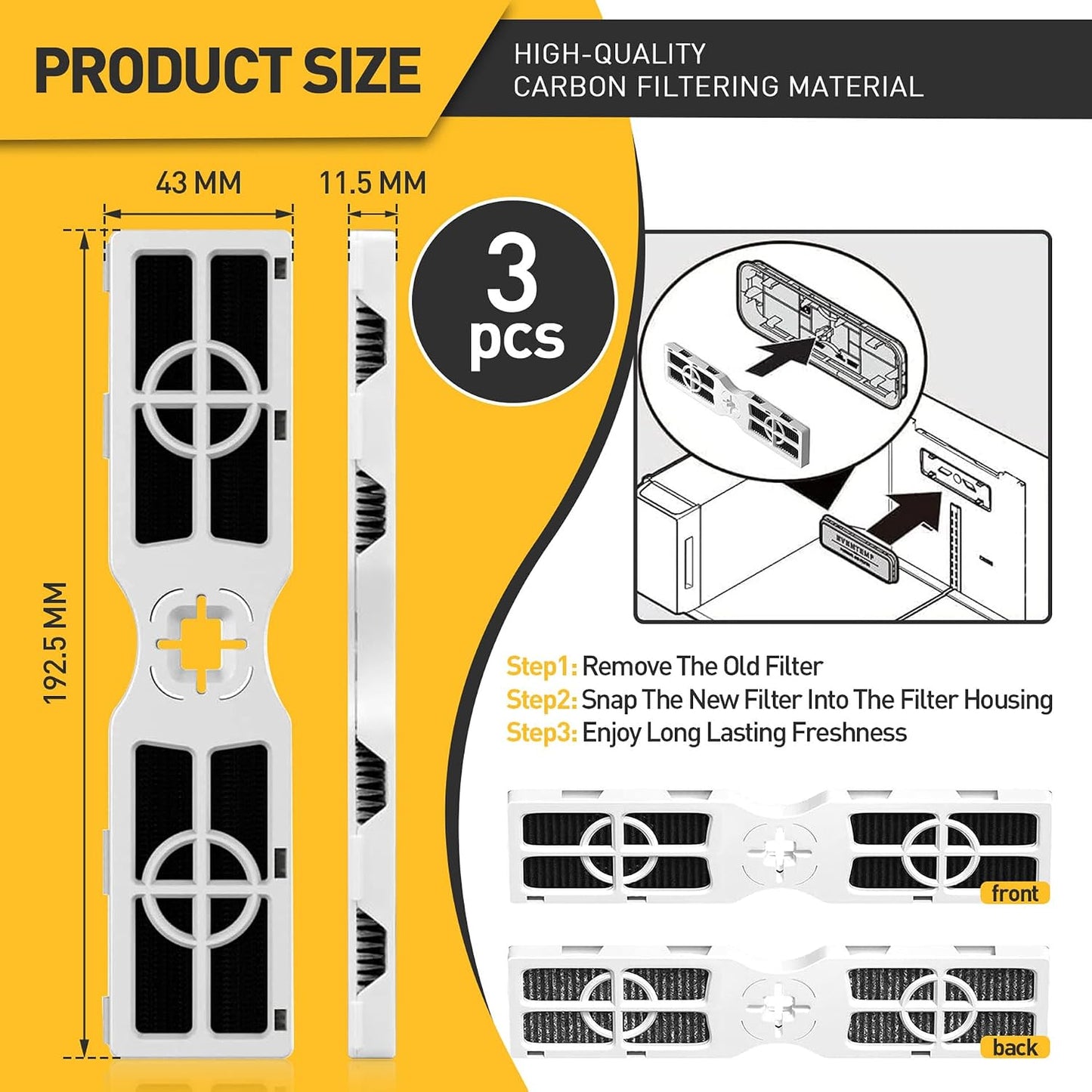 3 Filtros aire comp Frigidaire PureAir AF-2