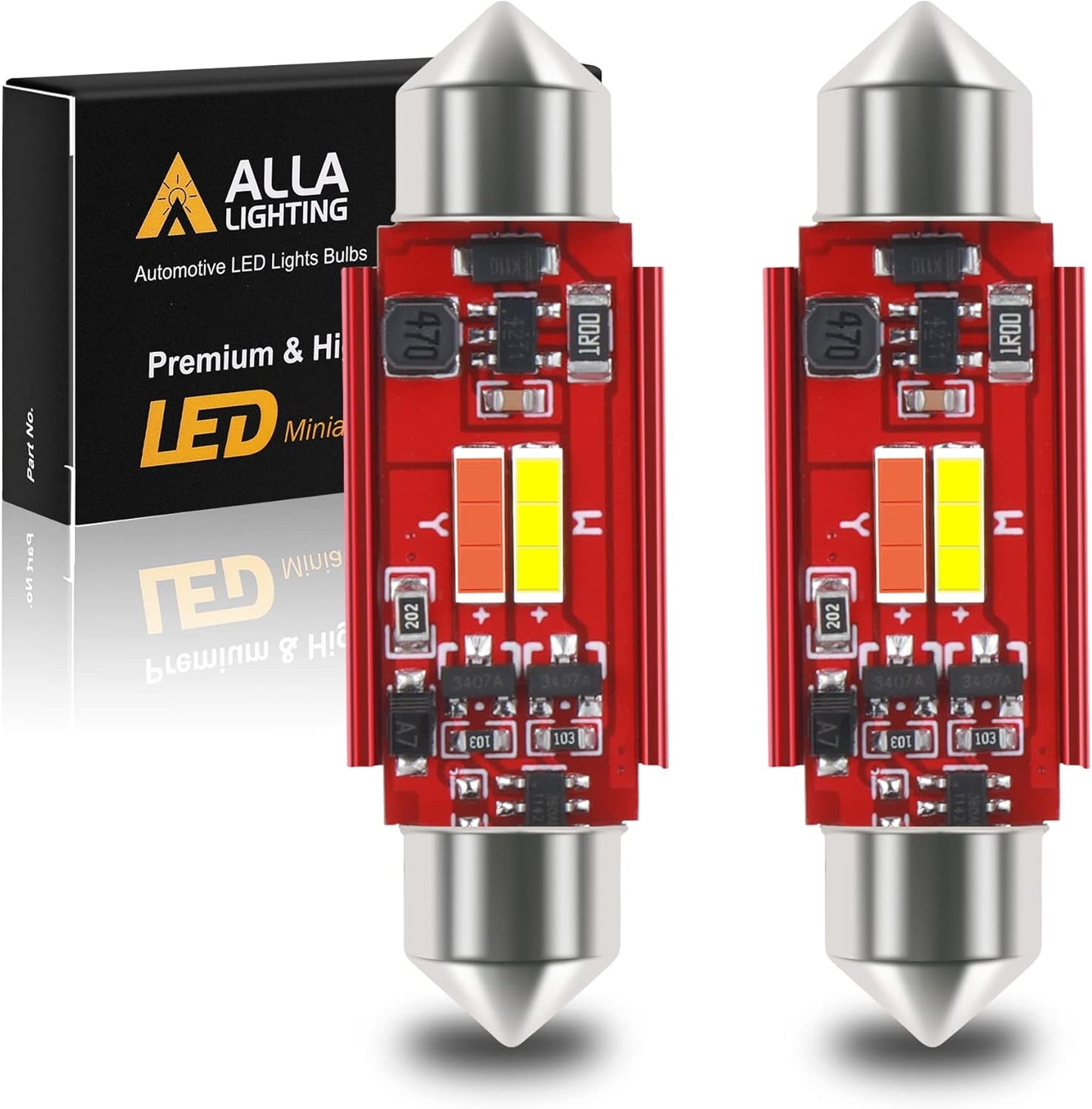 Bombilla LED Festoon 41mm Doble Color Blanca/Roja