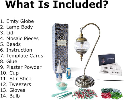 Kit lámpara mosaico turco DIY cuello cisne grande