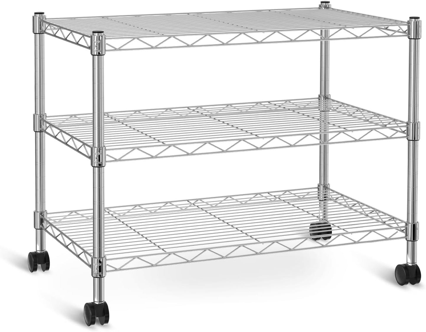 Estantería 3 niveles cromada 23x13x20"