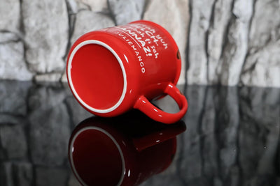 Taza Cerámica Roja Mannaz para Café con Asa Elegante