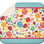 Tapete secado platos turquesa 16x18pulg microfibra diseño floral
