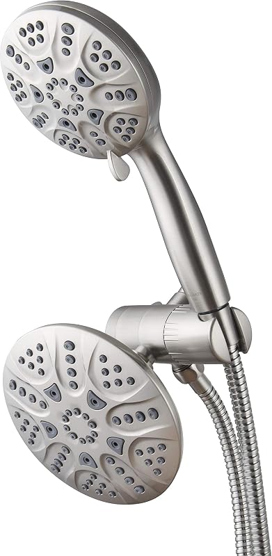 Ducha lluvia 6pulg 30 ajustes manguera 5ft cabezal latón