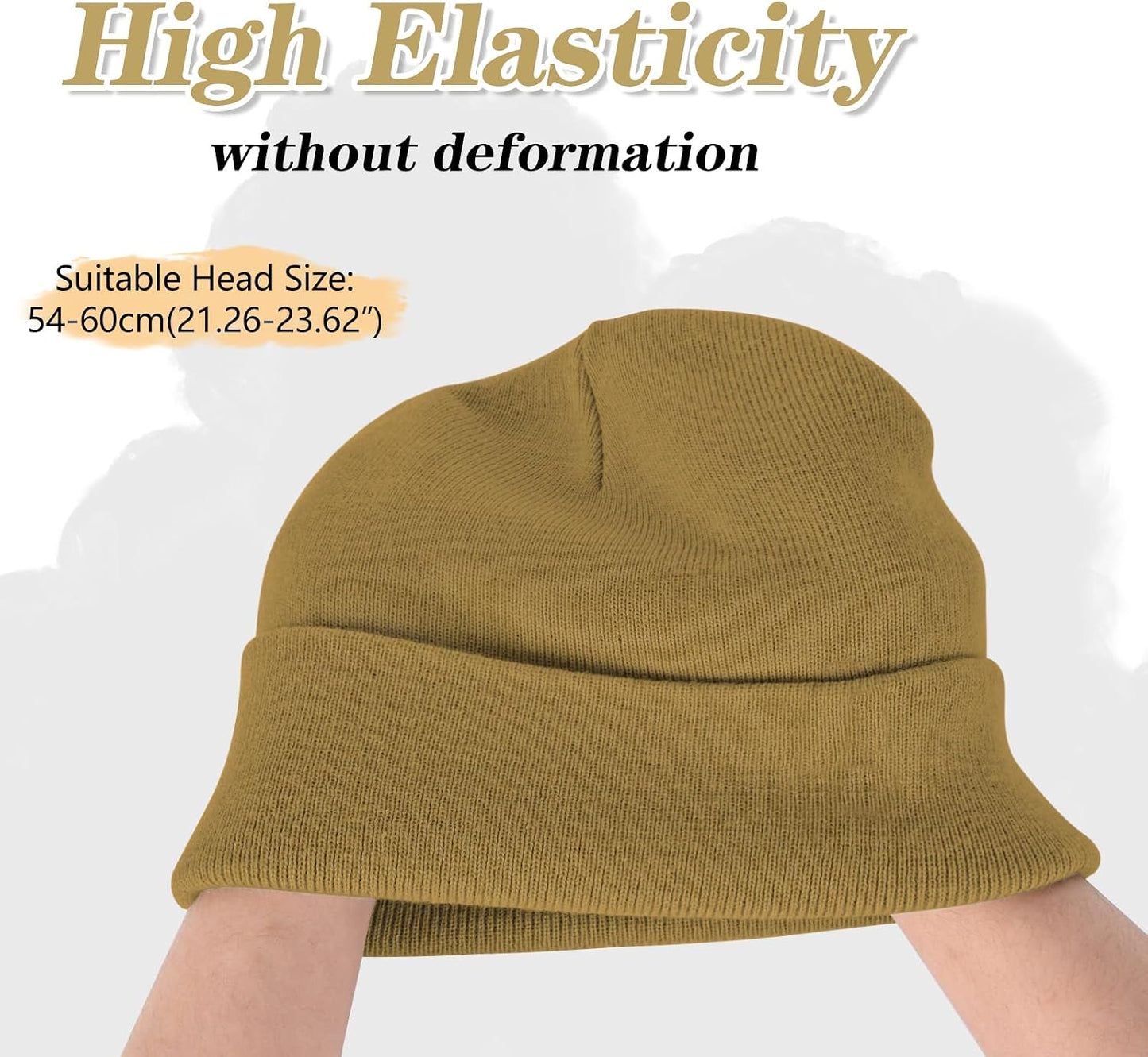 Gorros de punto acrílico holgados para hombre y mujer
