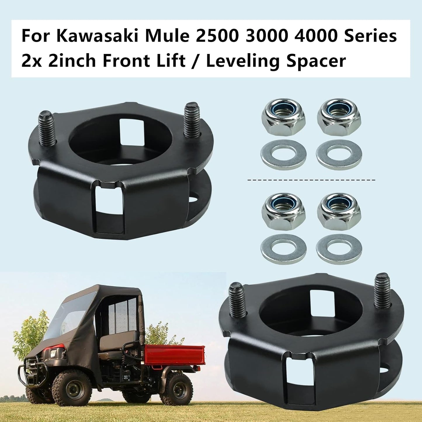 Kit 2 Pzas Espaciadores Elevación 2" Comp Kawasaki Mule 1990