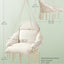 Silla hamaca con cojín grande color blanco crema