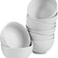 8 Cuencos Porcelana Blanca 18oz 5.5pulg Grande