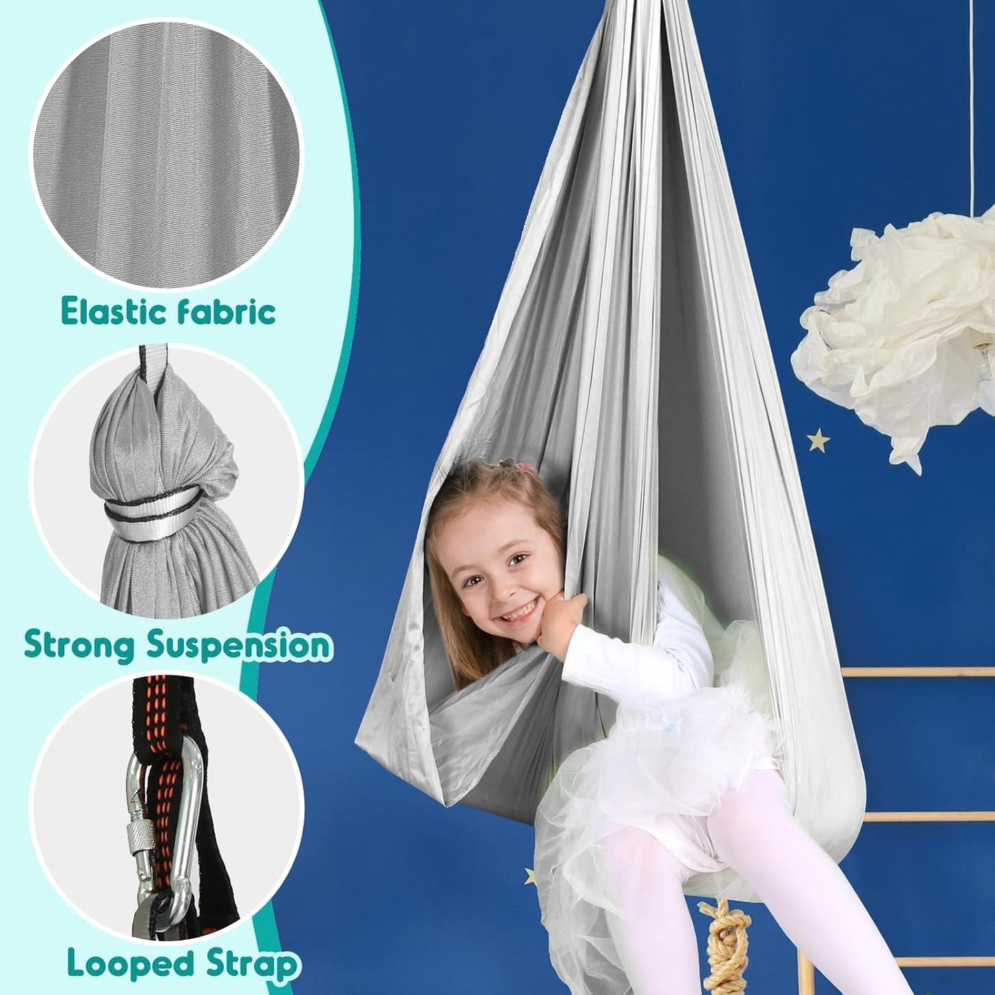 Columpio sensorial para niños y adultos con TDAH y autismo