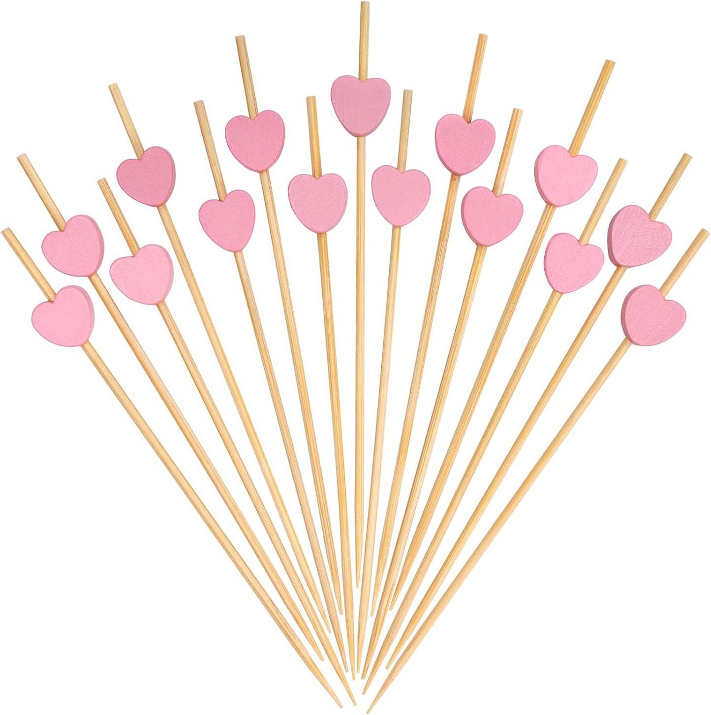 Palillos cóctel bambú 4.7pulg para boda, fiesta, decoración