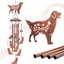 Campanillas viento perro Golden Retriever metal