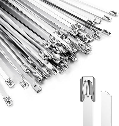 Bridas acero inox 304 11.8pulg 100uds multiusos color plateado
