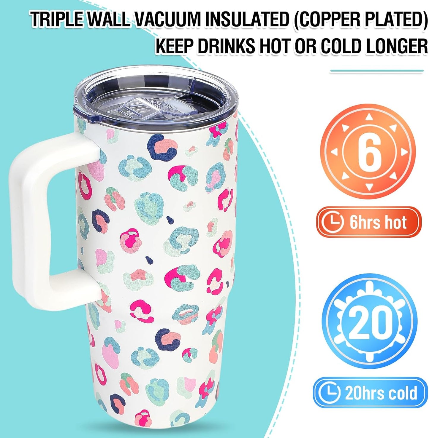 Vaso acero inox 24oz con popote 20h frío 6h caliente
