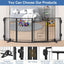Puerta metal perro con puerta gato plegable 32pulg 80pulg