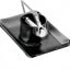 Placa pie gato remolque 5000lb base pasador barco RV negro