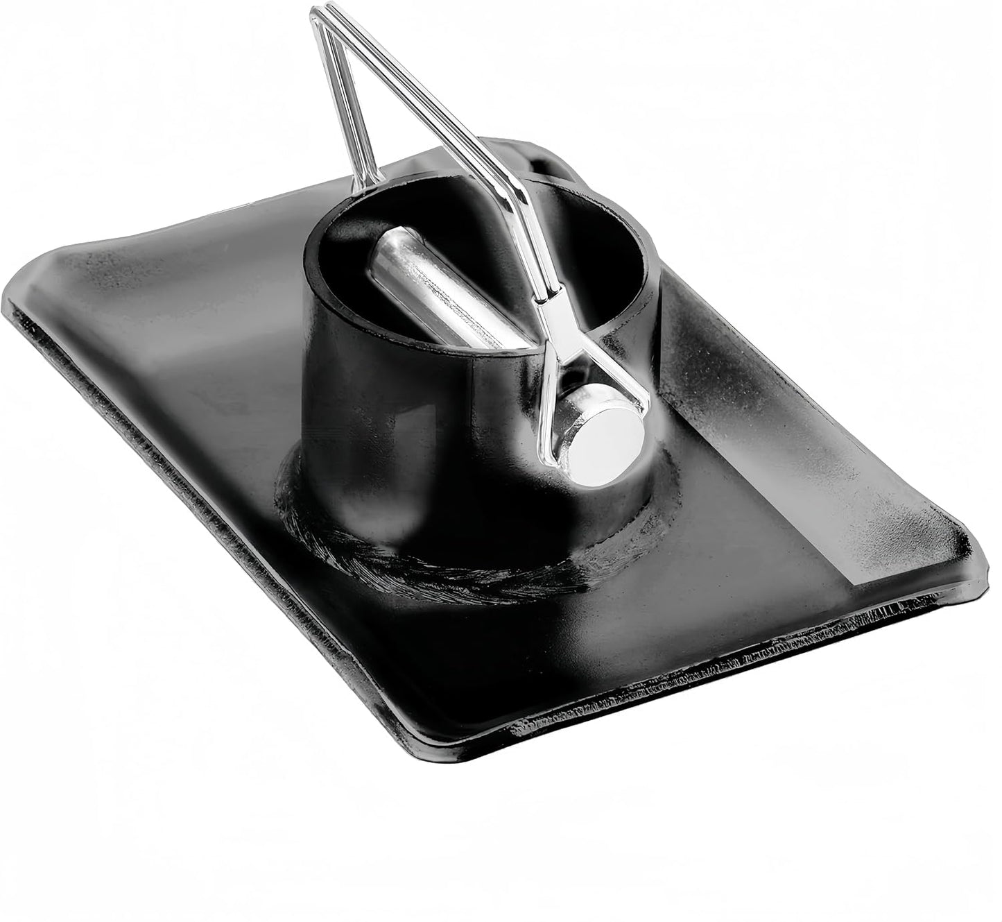 Placa pie gato remolque 5000lb base pasador barco RV negro