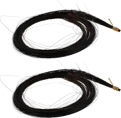 2 Pack Pelo Arco Violín Viola Accesorio Negro