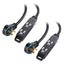 Pack 2 Cables Extensión 3 Salidas Negro 6ft