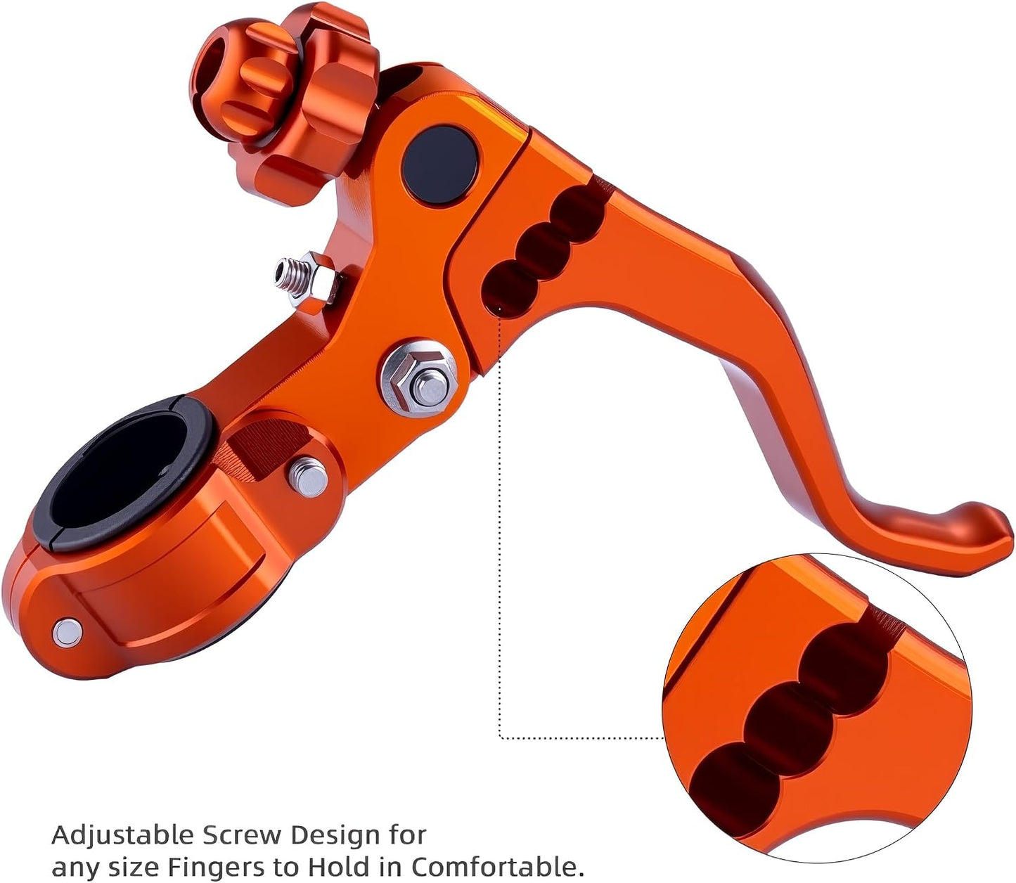 Palanca embrague cnc aluminio universal motocicleta naranja
