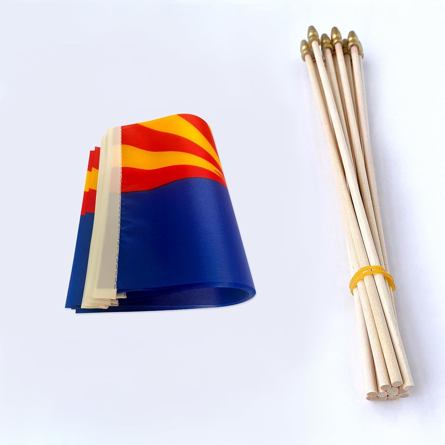 Bandera Arizona en palo madera 5x8 pulg 12 pzas