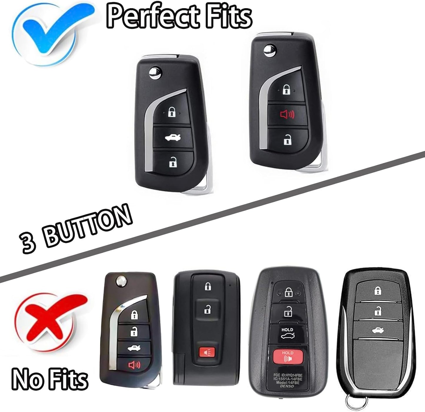 Fundas llavero Toyota Negro