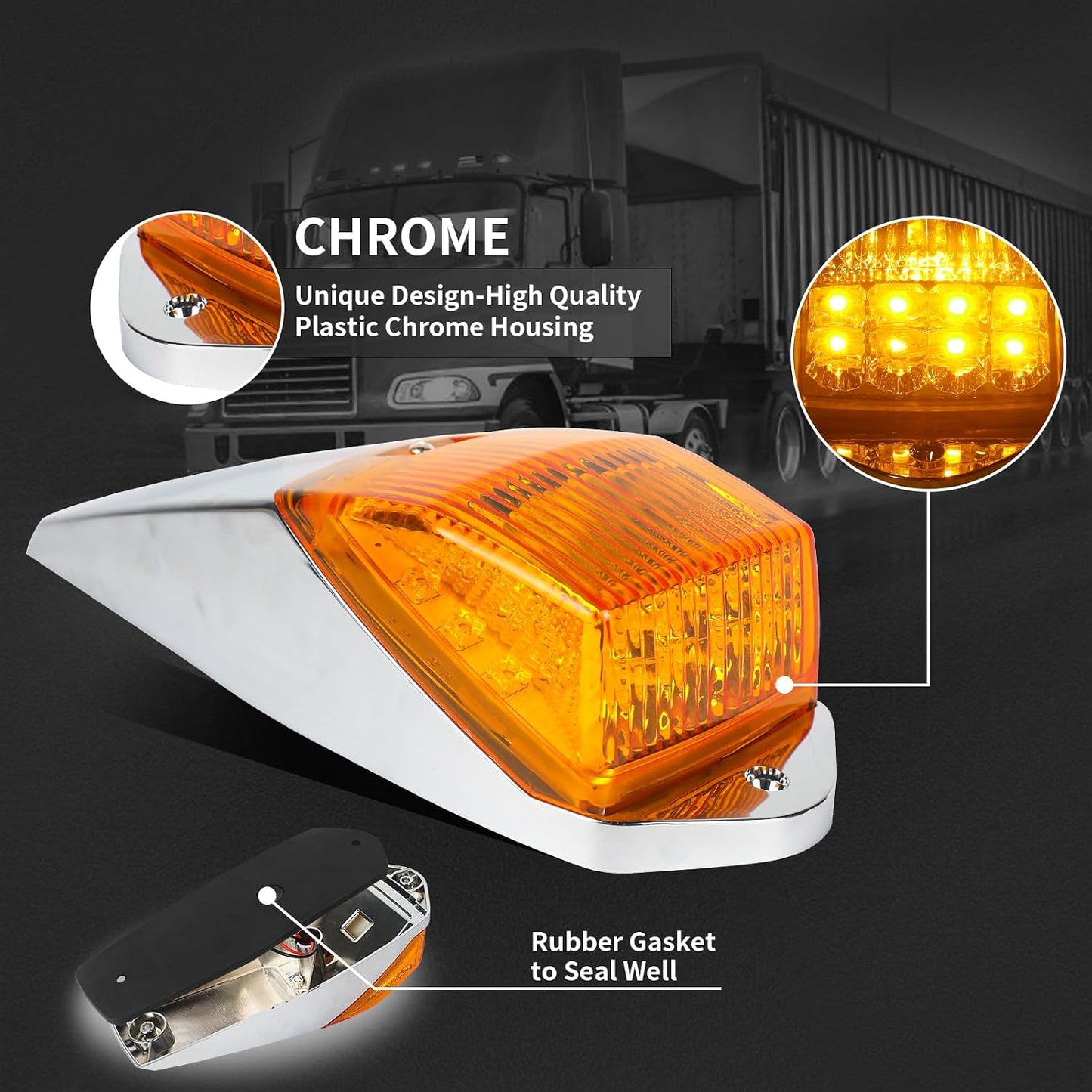 31 Luces LED Ámbar para Techo Cabina Camiones Freightliner