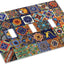 Placa de interruptor talavera decorativa 3 vías