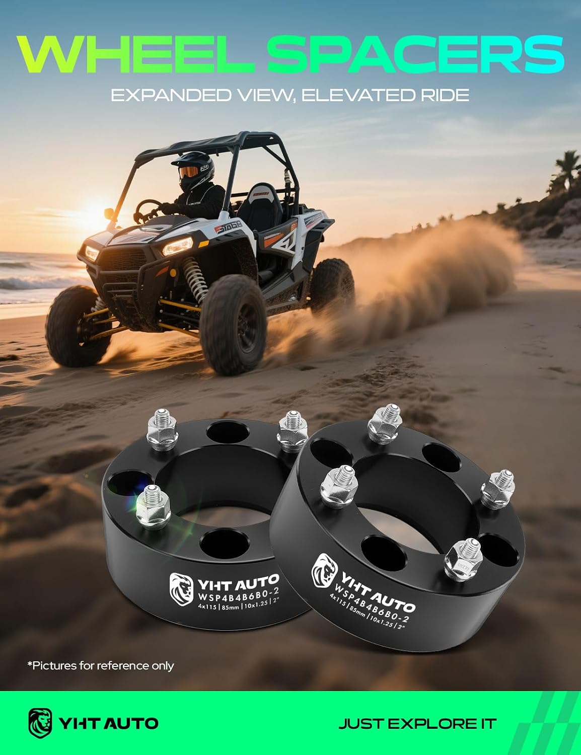 Espaciadores rueda 4x115 2pulg comp Arctic Cat Yamaha