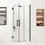 Puerta ducha pivote sin marco 35-36x72pulg vidrio templado negro