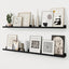Set 2 estantes flotantes 48" madera con borde dormitorio