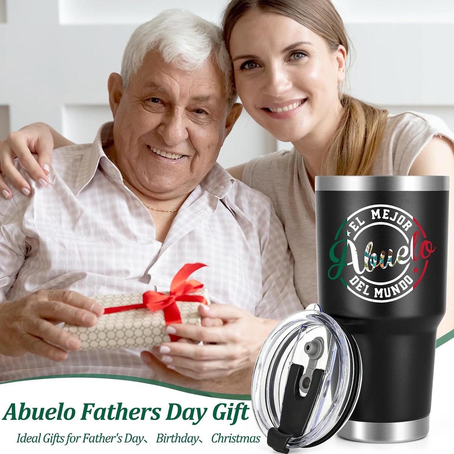 Vaso térmico 30oz regalo abuelo color negro
