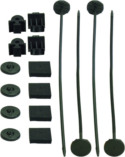 Kit montaje ventilador eléctrico estilo radiador 4 pzas negro