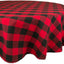Mantel redondo Buffalo Check 70pulg rojo y negro