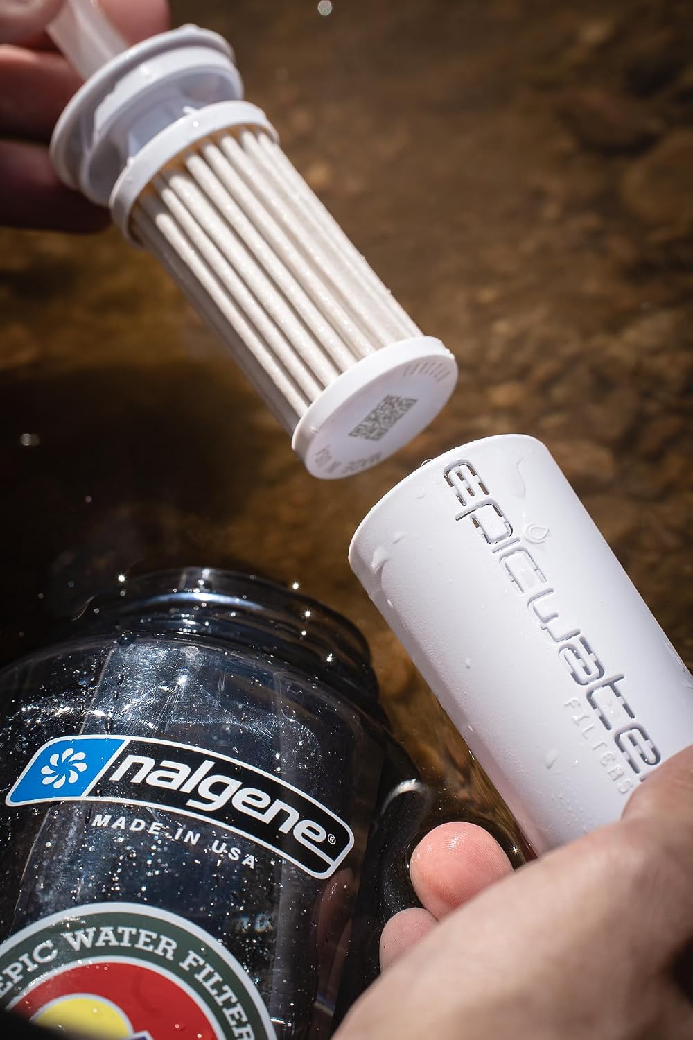 Botella agua filtrada Nalgene sin BPA lavavajillas