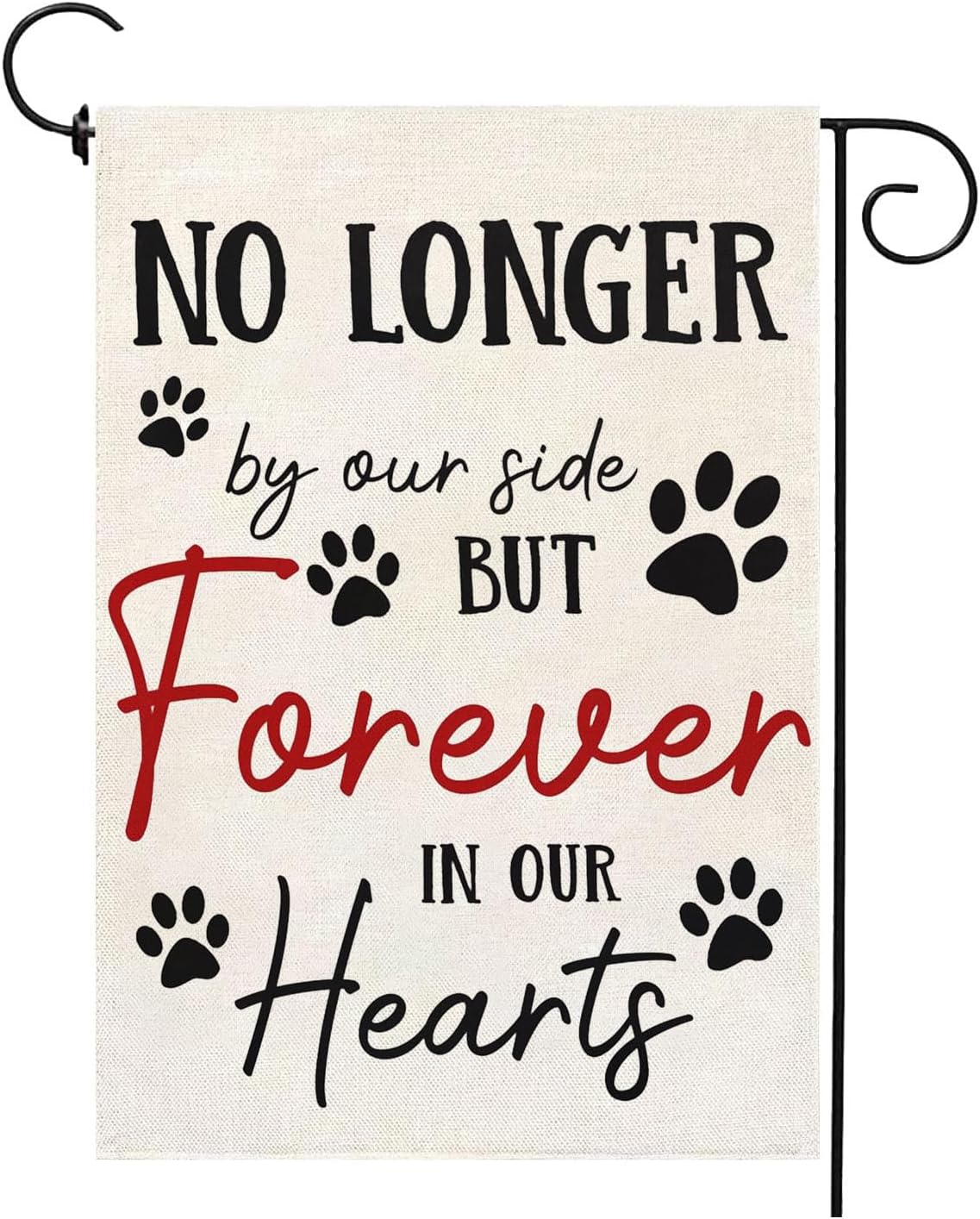 Bandera jardín mascotas 12x18pulg doble cara huellas