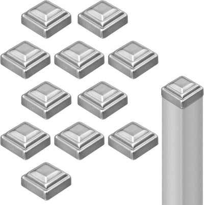 12 Pzas Tapas Postes Acero 2x2pulg Ajuste