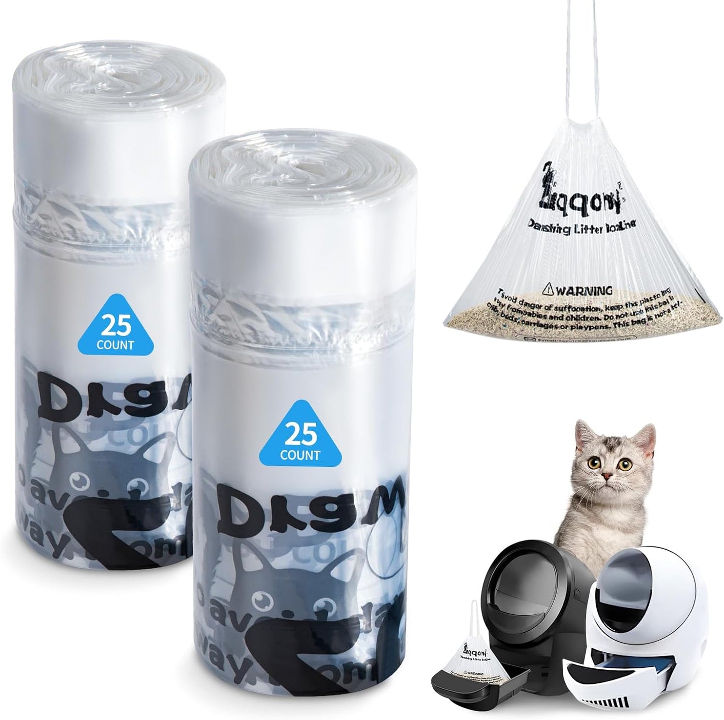 Bolsas para caja de gatos Litter Robot 4 y 3 25.8x21