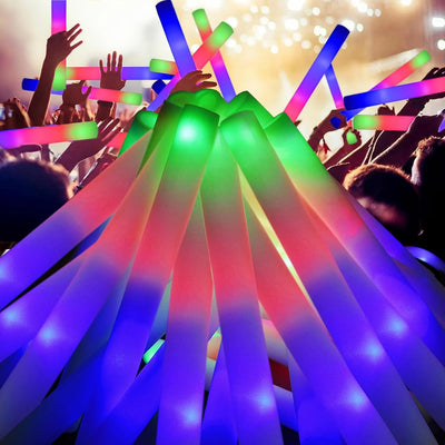 45 Pzas Palitos Espuma Led 3 Modos Parpadeo Eventos