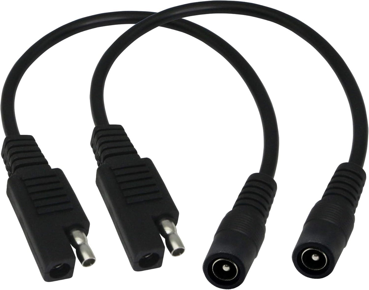 Cable adaptador SAE a CC 9.4pulg 20 AWG para auto y moto set 2