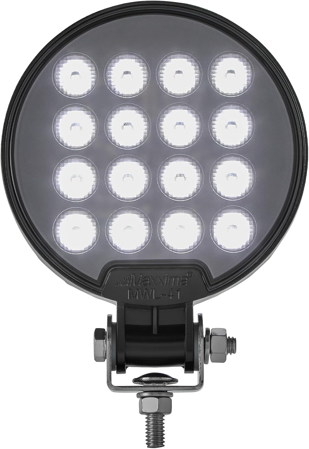 Luz trabajo redonda negra 16 LED 2100lm