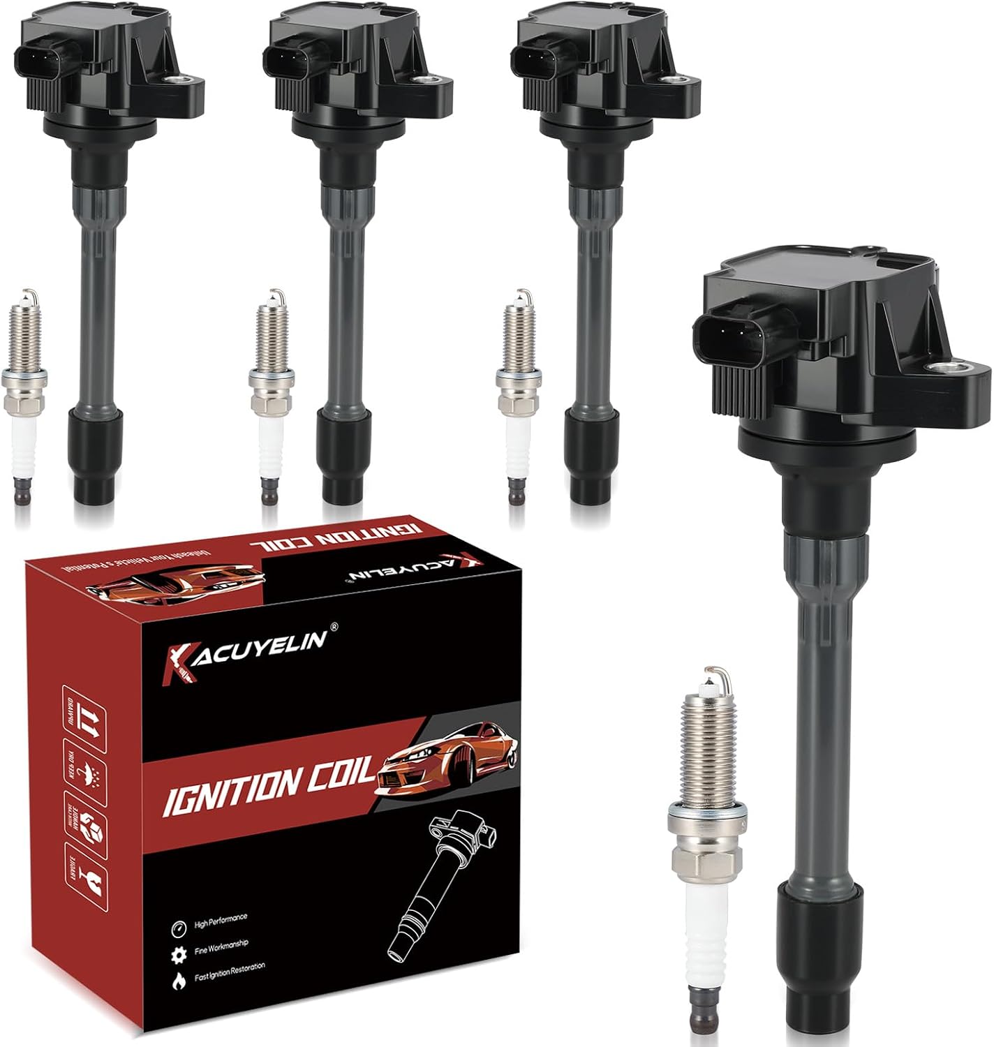 Set 4 Bobinas Encendido Iridio comp Honda Civic Fit 15-20