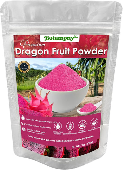 Polvo de fruta del dragón liofilizado sin azúcar para hornear y bebidas