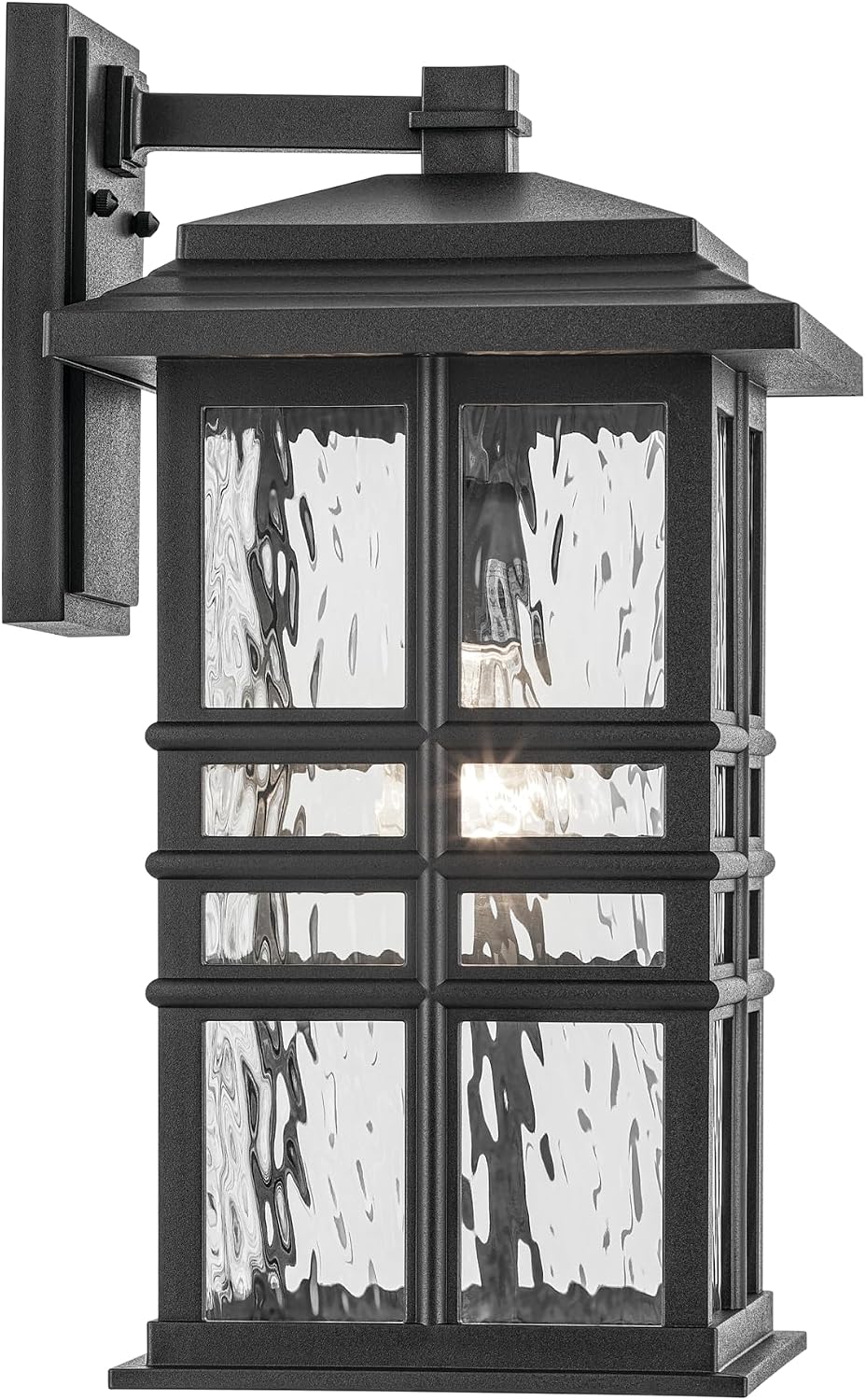 Lámpara pared exterior cuadrada 17.25pulg cristal