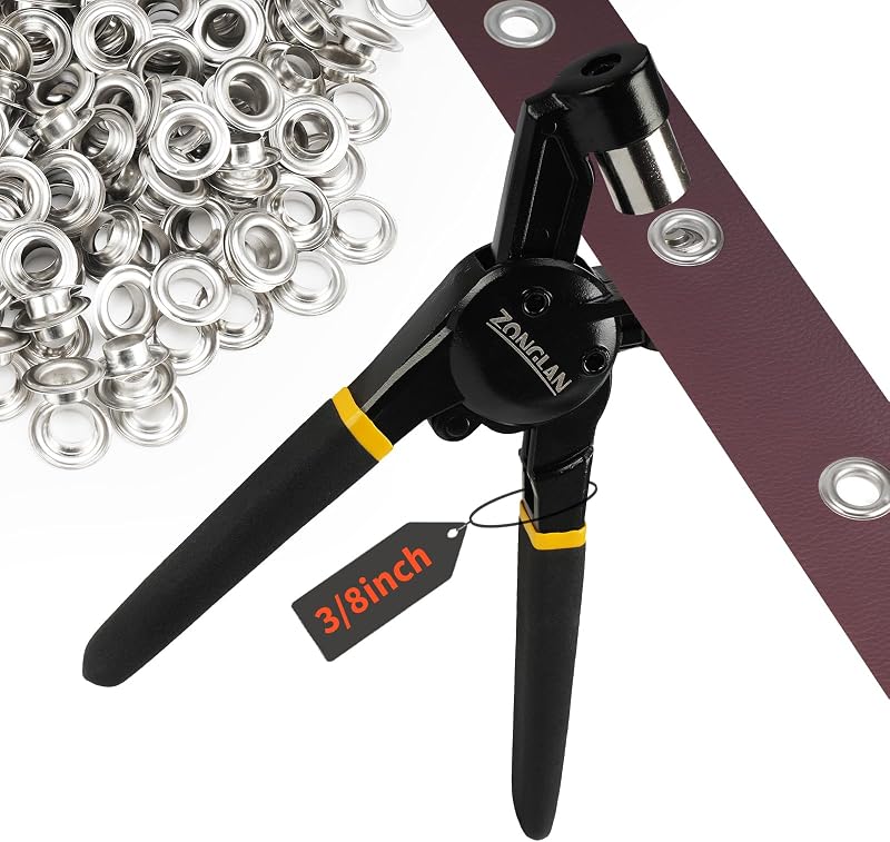 Kit ojales 3/8" alicates presión 300 plateados antióxido