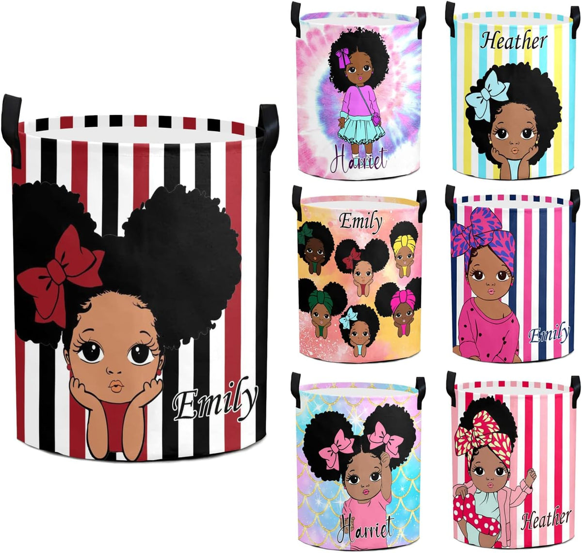 Cesta lavandería africana personalizada impermeable plegable