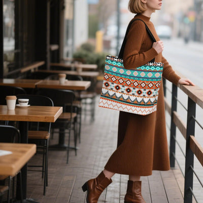 Bolso de hombro lona grande reutiliz. mujer