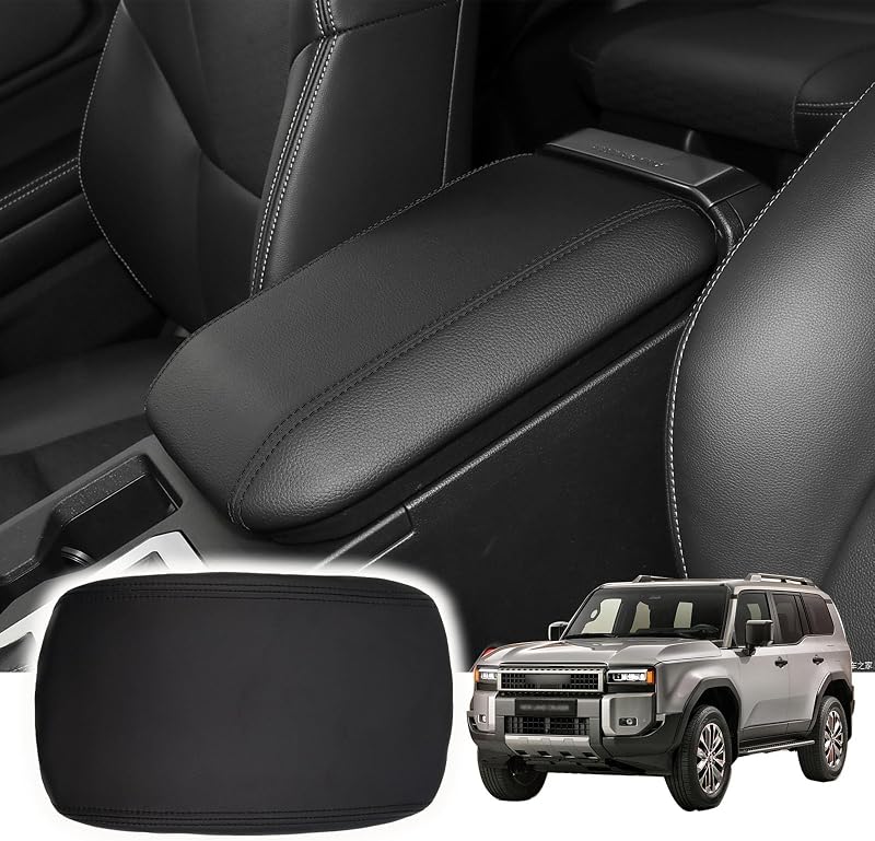 Funda cuero negro reposabrazos Land Cruiser Prado 2024-2026