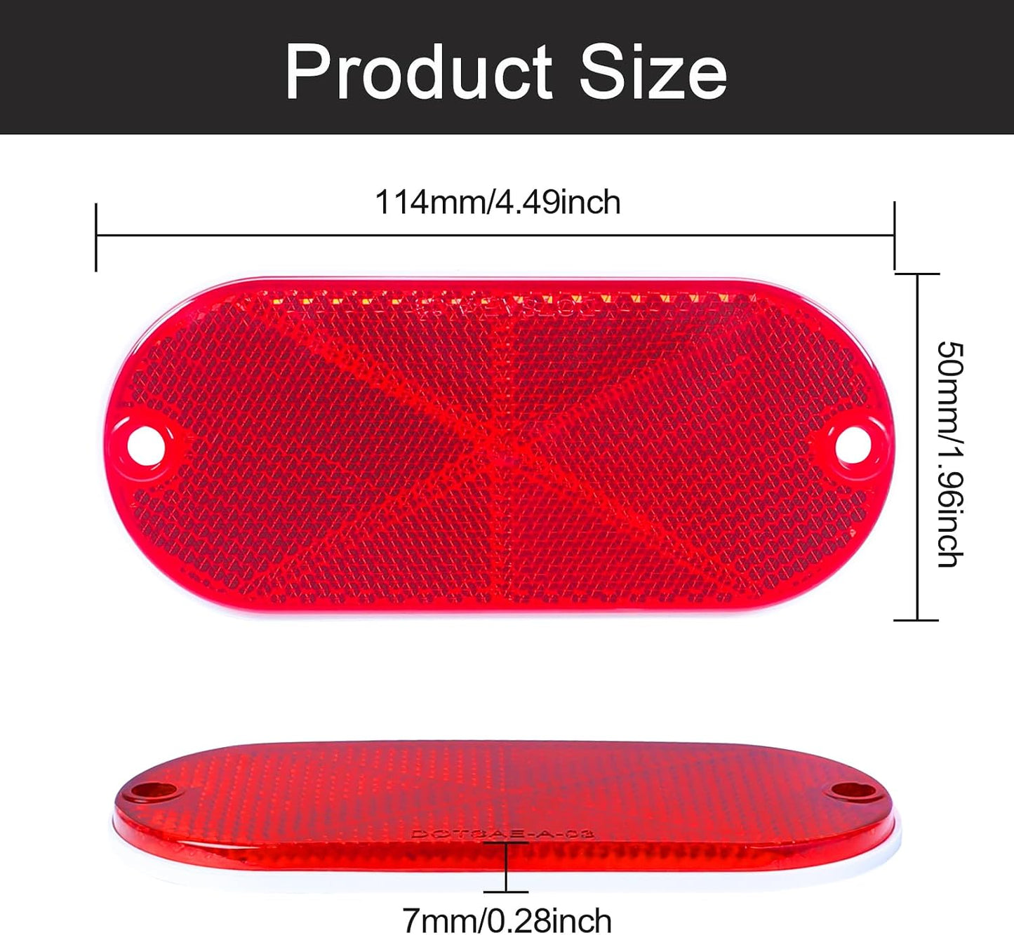 10 Reflectores Rojos 4.5" DOT Postes Puerta