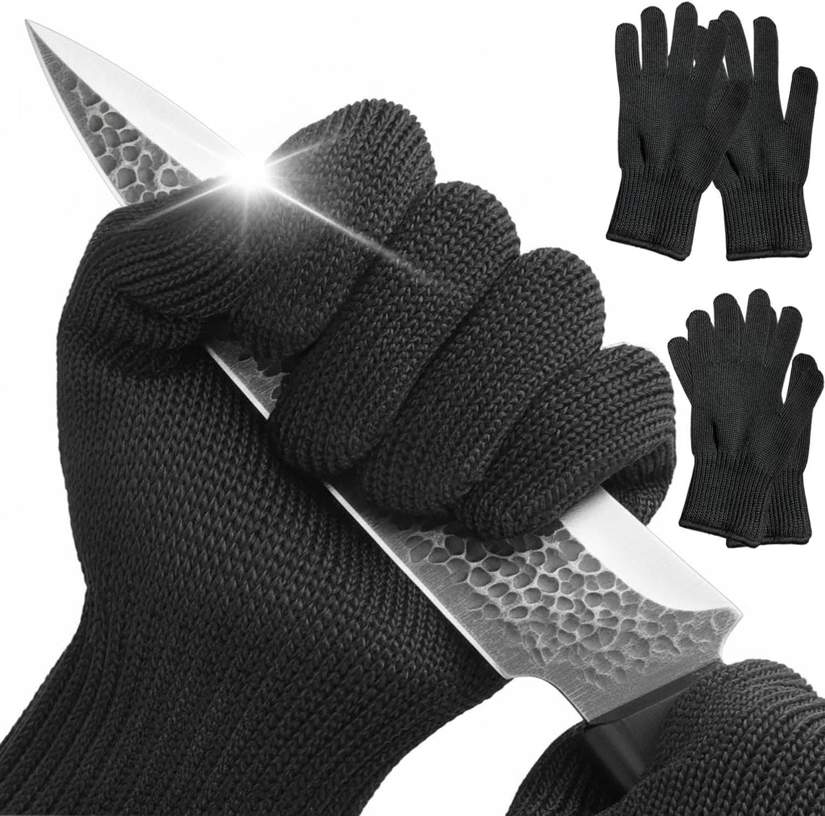 4 Guantes Corte Nivel 5 Acero Inox para Cocineros